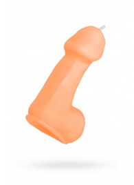 Оранжевая свеча в форме пениса - 47 гр. - Pecado - купить с доставкой в Жуковском