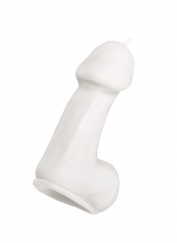 Белая свеча в форме пениса - 47 гр. - Pecado - купить с доставкой в Жуковском