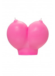 Розовая свеча «Сиськи» - 150 гр. - Pecado - купить с доставкой в Жуковском