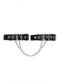 Черные оковы из одного ремешка с люверсами - Pecado - купить с доставкой в Жуковском