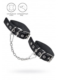Черные оковы из одного ремешка с люверсами - Pecado - купить с доставкой в Жуковском
