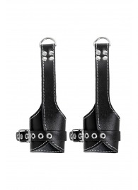 Черные подвесы с белой строчкой - Pecado - купить с доставкой в Жуковском