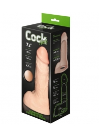 Телесный фаллоудлинитель с мошонкой Cock Next - 19 см. - LOVETOY (А-Полимер) - в Жуковском купить с доставкой