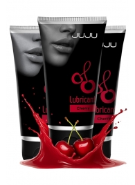Набор из 3 съедобных лубрикантов JUJU со вкусом вишни - JuJu - купить с доставкой в Жуковском