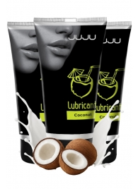 Набор из 3 съедобных лубрикантов JUJU со вкусом кокоса - JuJu - купить с доставкой в Жуковском