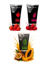 Набор из 3 съедобных лубрикантов JUJU (клубника, малина, тропические фрукты) - JuJu - купить с доставкой в Жуковском