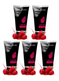 Набор из 5 съедобных лубрикантов JUJU со вкусом малины - JuJu - купить с доставкой в Жуковском