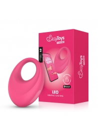 Розовое интерактивное эрекционное виброкольцо Leo - Easy toys - в Жуковском купить с доставкой