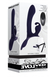 Женский страпон с вибрацией Giving Vibes - Evolved - купить с доставкой в Жуковском