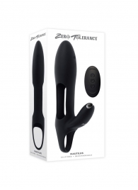 Черная насадка на пенис с вибрацией Nautilus - Zero Tolerance - в Жуковском купить с доставкой