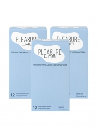 Набор из 3 упаковок ультратонких презервативов Pleasure Lab (по 12 шт.) - Pleasure Lab - купить с доставкой в Жуковском