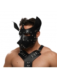Черная кожаная маска «Собака» - Crazy Handmade - купить с доставкой в Жуковском