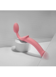 Розовый безремневой страпон Strap-on-me Semi-Realistic Bendable Strap-On size M - Strap-on-me - купить с доставкой в Жуковском