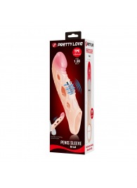 Телесная удлиняющая насадка с рельефом и вибрацией Brad - 21,3 см. - Baile - в Жуковском купить с доставкой