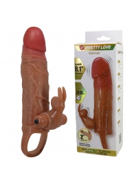 Карамельная вибронасадка с клиторальным стимулятором Osmar - 20,5 см. - Baile - в Жуковском купить с доставкой