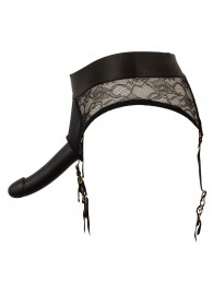 Черный женский страпон Strap-on Set: трусики и насадка - Orion - купить с доставкой в Жуковском