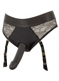 Черный женский страпон Strap-on Set: трусики и насадка - Orion - купить с доставкой в Жуковском