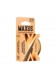 Точечные презервативы MAXUS 2000 Amazing Dots с железным кейсом - 3 шт. - Maxus - купить с доставкой в Жуковском