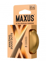 Точечные презервативы MAXUS 2000 Amazing Dots с железным кейсом - 3 шт. - Maxus - купить с доставкой в Жуковском