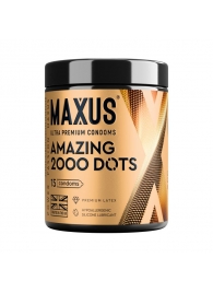 Точечные презервативы MAXUS 2000 Amazing Dots с железным кейсом - 15 шт. - Maxus - купить с доставкой в Жуковском