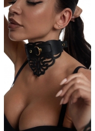 Фигурный чокер с узорами и золотистой фурнитурой - Crazy Handmade - купить с доставкой в Жуковском