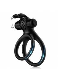 Черное эрекционное виброкольцо с подхватом мошонки Stay Hard - Boys of Toys - в Жуковском купить с доставкой