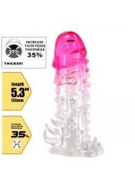 Прозрачно-розовая насадка на пенис Wilford - 13,5 см. - Baile - в Жуковском купить с доставкой