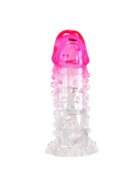 Прозрачно-розовая насадка на пенис Wilford - 13,5 см. - Baile - в Жуковском купить с доставкой