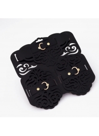 Фигурный набор для БДСМ-игр с узорами и золотистой фурнитурой - Crazy Handmade - купить с доставкой в Жуковском