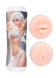 Двусторонний мастурбатор в колбе аниме - вагина и ротик - Tokyo Style - в Жуковском купить с доставкой