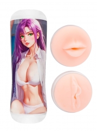 Двусторонний мастурбатор аниме - ротик и вагина - Tokyo Style - в Жуковском купить с доставкой