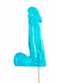 Голубой леденец в форме члена со вкусом блю кюрасао - 173 гр. - Sosuчki - купить с доставкой в Жуковском