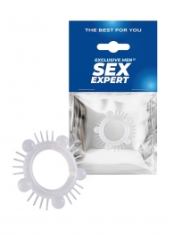 Эластичное эрекционное кольцо с шишечками и шипами - Sex Expert - в Жуковском купить с доставкой