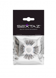 Эластичное эрекционное кольцо с черными «ресничками» - Sextaz - в Жуковском купить с доставкой