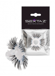 Эластичное эрекционное кольцо с черными «ресничками» - Sextaz - в Жуковском купить с доставкой