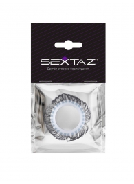 Эластичное эрекционное колечко с черными «ресничками» - Sextaz - в Жуковском купить с доставкой