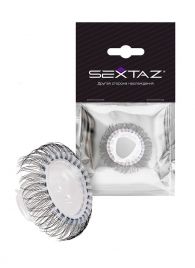 Эластичное эрекционное кольцо с длинными черными «ресничками» - Sextaz - в Жуковском купить с доставкой