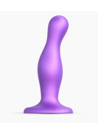 Фиолетовая насадка Strap-On-Me Dildo Plug Curvy size M - Strap-on-me - купить с доставкой в Жуковском