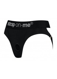 Черные трусики для насадок Heroine Lingerie Harness - size XL - Strap-on-me - купить с доставкой в Жуковском
