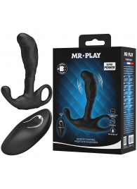 Черный изогнутый массажёр простаты с вибрацией и пультом ДУ - Baile - в Жуковском купить с доставкой