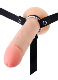 Мужской полый страпон на регулируемых ремешках - 22 см. - Sex Expert - купить с доставкой в Жуковском