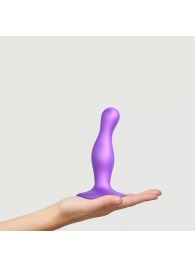 Фиолетовая насадка Strap-On-Me Dildo Plug Curvy size S - Strap-on-me - купить с доставкой в Жуковском