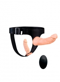 Женский страпон с 2 насадками, вибрацией и пультом ДУ - Erowoman-Eroman - купить с доставкой в Жуковском