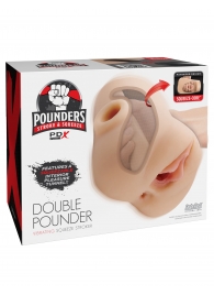 Телесный мастурбатор с вибрацией Double Pounder Vibrating Squeeze Stroker - Pipedream - в Жуковском купить с доставкой