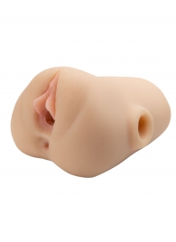 Телесный мастурбатор с вибрацией Double Pounder Vibrating Squeeze Stroker - Pipedream - в Жуковском купить с доставкой