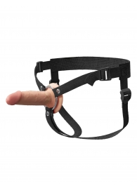 Телесный пустотелый фаллопротез 5’’ Hollow Silicone Strap-On - 14 см. - Pipedream - купить с доставкой в Жуковском