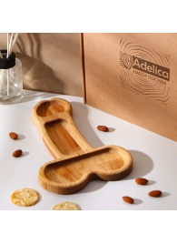 Деревянное блюдо для подачи в форме члена (25 х 16,5 х 1,7 см) - Сима-Ленд - купить с доставкой в Жуковском