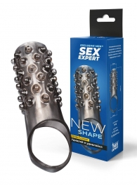 Дымчатая насадка на пенис с выпуклостями - 12 см. - Sex Expert - в Жуковском купить с доставкой