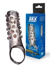 Дымчатая насадка на пенис с выпуклостями - 11 см. - Sex Expert - в Жуковском купить с доставкой