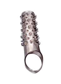 Дымчатая насадка на пенис с шипами и выпуклостями - 12 см. - Sex Expert - в Жуковском купить с доставкой